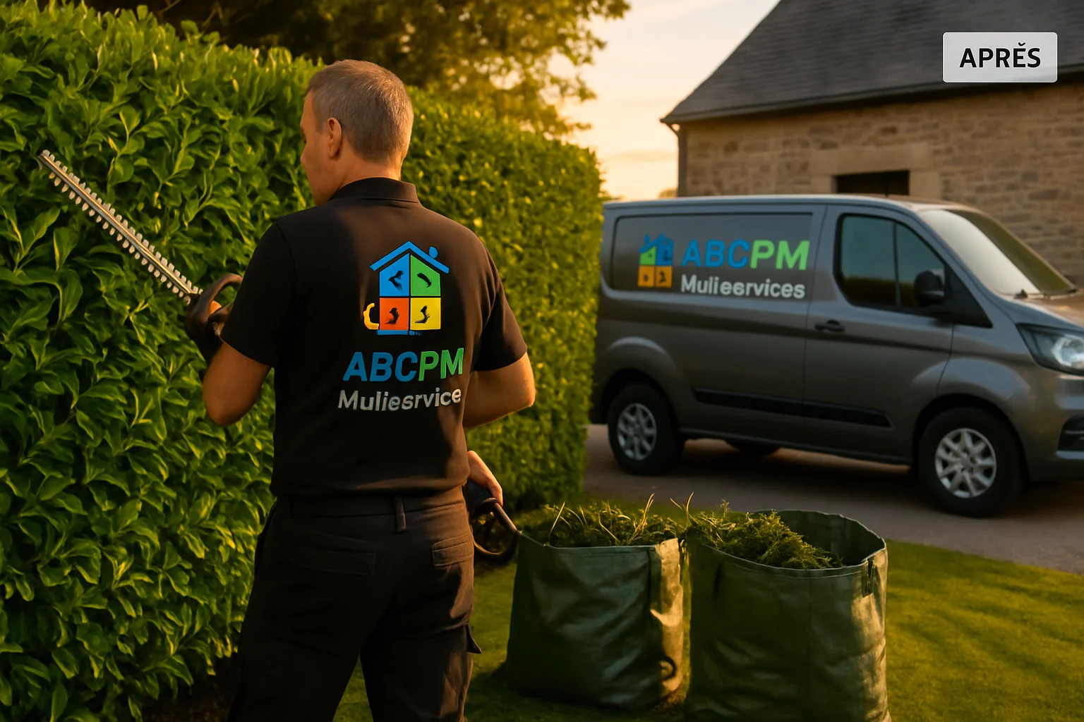 Taille de haies et arbustes à Morlaix : un jardin impeccable — après